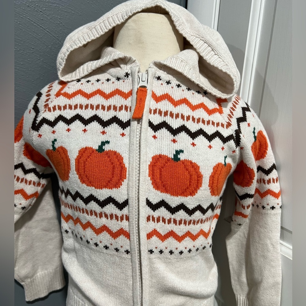 NWT Gymboree Pumpkin Patterned Hoodie